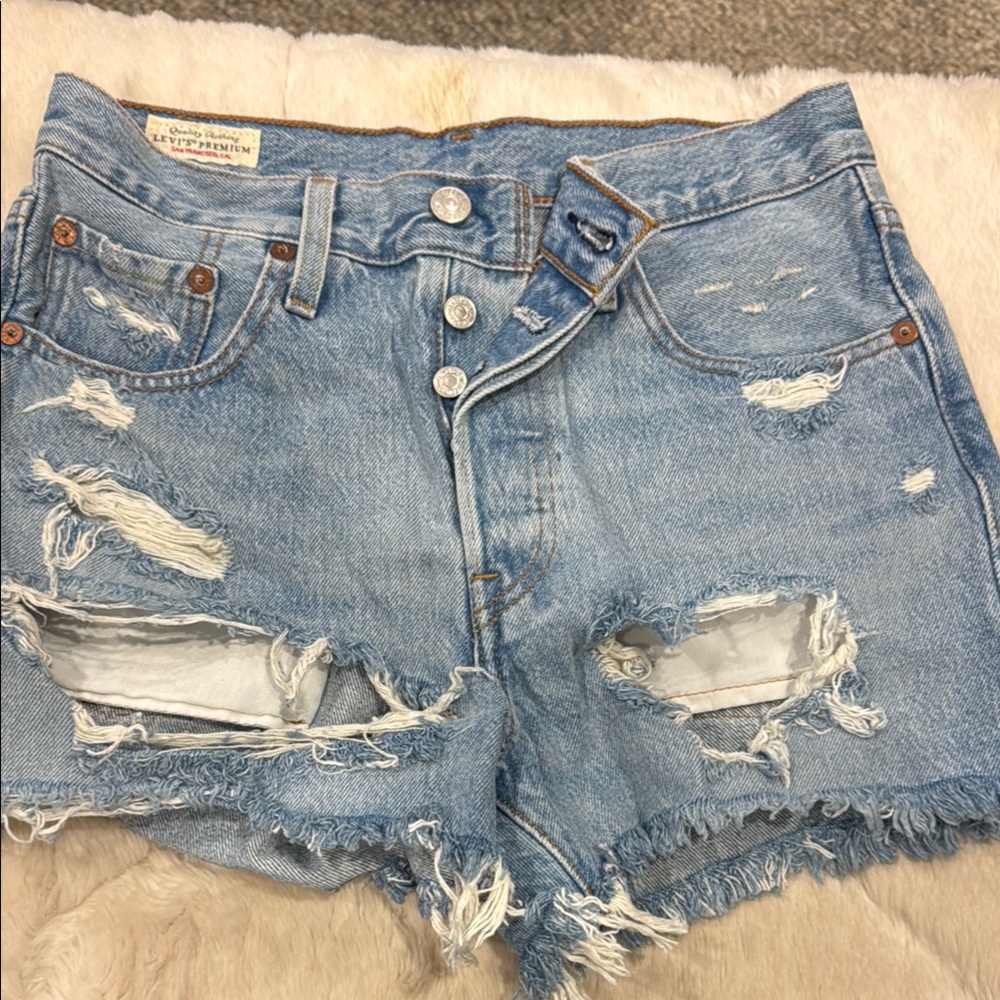Women's Distressed Denim Shorts